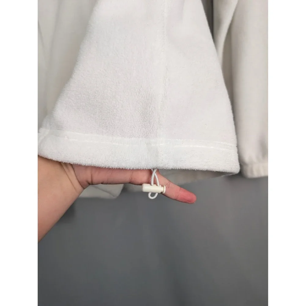 Columbia Benton Springs‎ Fleece Jacket Womens XL White Full Zip Soft